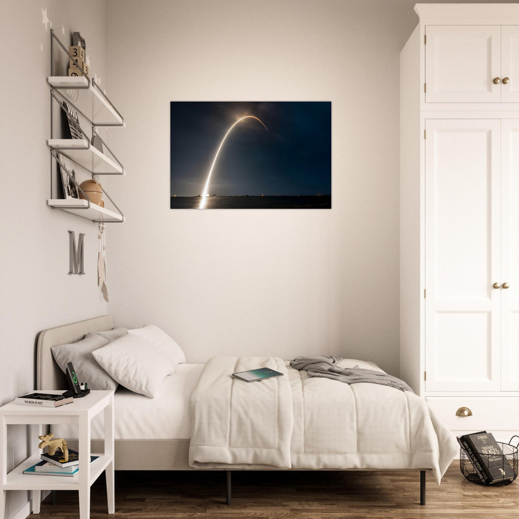 Space X Rocket Launch Long Exposure Capture - Aluminium Poster