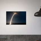 Space X Rocket Launch Long Exposure Capture - Aluminium Poster