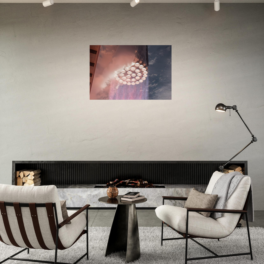 33 Raptor Engines Fire On Superheavy Rocket - Aluminium Poster