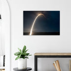 Space X Rocket Launch Long Exposure Capture - Aluminium Poster