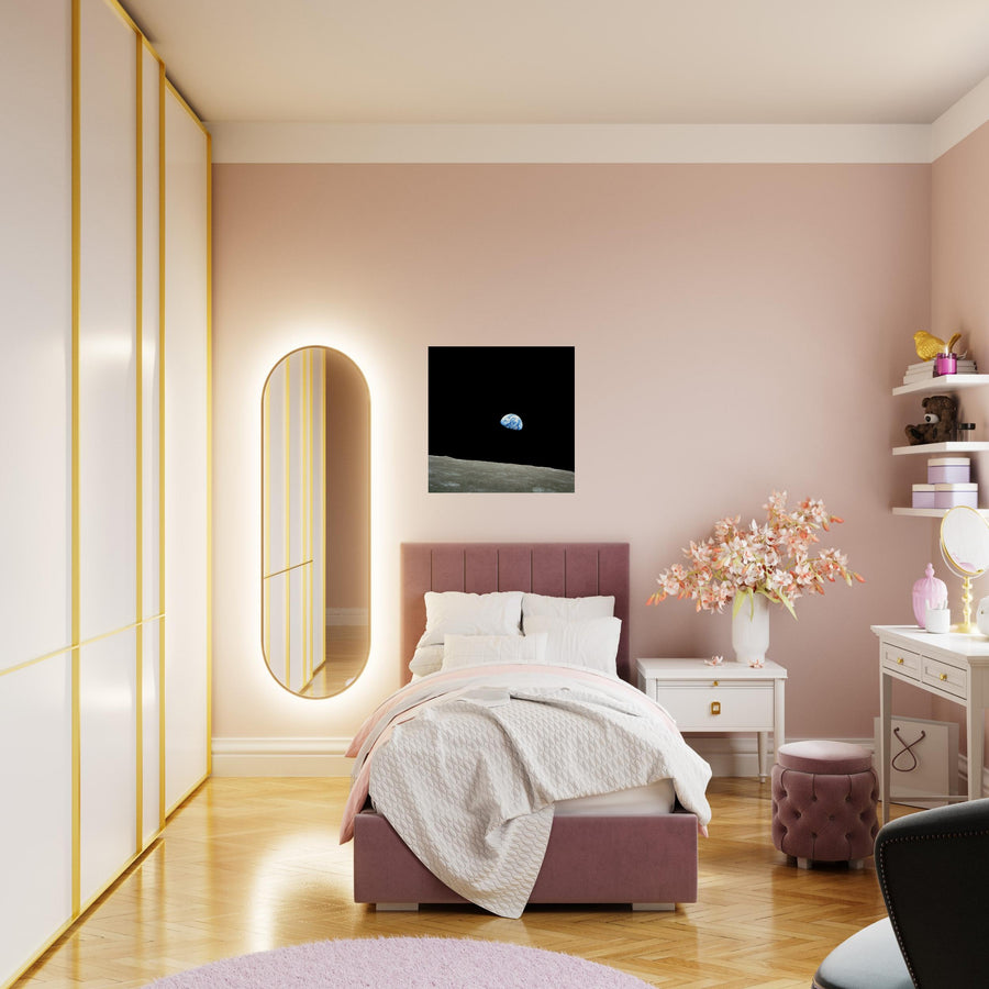 Earth From The Moon - Aluminium Poster